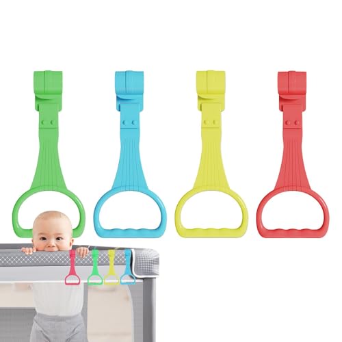 Fukamou Baby-Laufstall-Zugringe,Aufstehringe Für Kinderbett, Zugringe, Baby-Walking, 4 Stück - Ergonomisches, Bequemes Und -Praktisches Gehtrainingsgerät Für Babybett-Stehringe Fukamou Baby-Laufstall-Zugringe,Aufstehringe Für Kinderbett, Zugringe, Baby-Walking, 4 Stück - Ergonomisches, Bequemes Und -Praktisches Gehtrainingsgerät Für Babybett-Stehringe von Fukamou