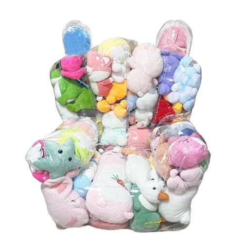 Fukamou Beanbag Aufbewahrung Für Kuscheltiere,Transparenter Sitzsack Stuhl Für Kinder - Organizer mit Reißverschluss für Klassenzimmerecke Lehrer Vorschulkinder Schlafzimmer Kleinkinder Wohnheim von Fukamou