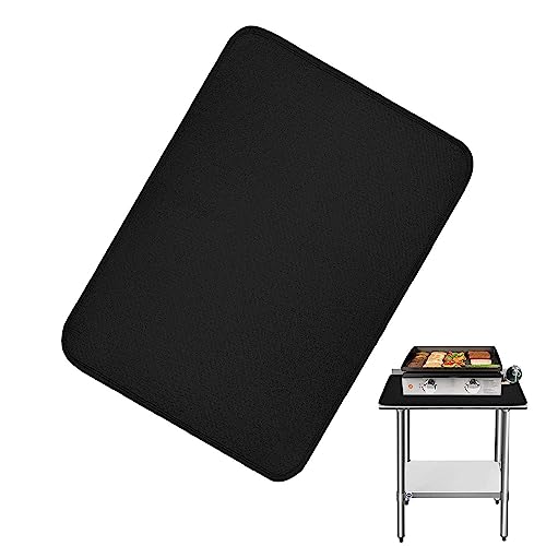 Fukamou Feuerfeste Unterlage | 60x80cm Quadrat Feuerschutzmatte | Glasfaser Feuerstelle Pad | BBQ Grillmatte Für Boden, Rasen, Camping, Deckschutz von Fukamou