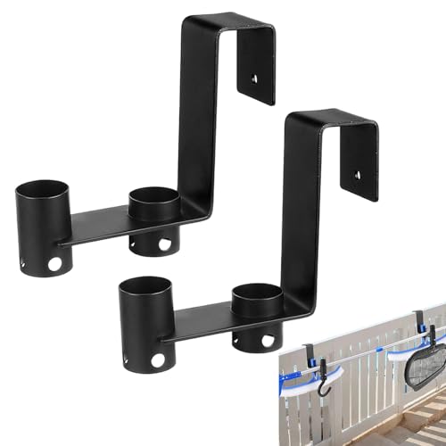Fukamou Pool Haken Für Stangen | 2er-Set Werkzeughalter Für Poolzubehör | Robust, Wetterfest & Multifunktional – Praktische- Aufbewahrung Für Reinigungsgeräte Am Pool Inklusive Schlauch von Fukamou