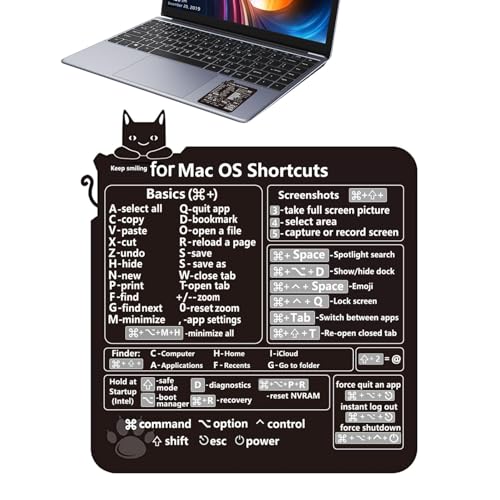 Fukamou Tastaturkürzel, Word/-Kurzanleitung Tastaturkürzelaufkleber Für PC Laptop | Schmutzfreier Kleber, Kompatibel Mit 13–16 Zoll Air/Pro von Fukamou