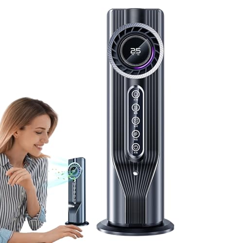 Fukamou Tragbare Klimaanlage Mit Lüfterfunktion,Verdunstungsbasierte Kühlung & Heizung | Leise Mini Desktop Heizeinheit Für Schlafzimmer -Auto Campingzelt von Fukamou