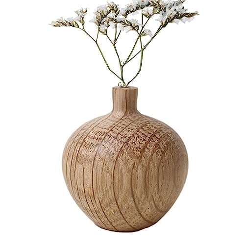 Holz Blumenvase | Deko Vase Für Pampas Grass&getrocknete Blumen | Moderne Tischvase Für Kunstpflanzen Und Pampasgras von Fukamou