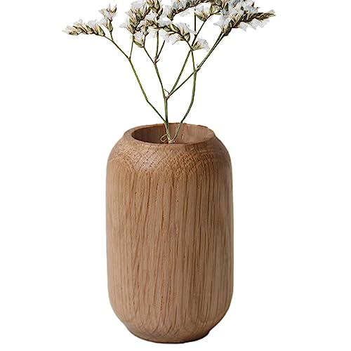 Holz Blumenvase | Deko Vase Für Pampas Grass&getrocknete Blumen | Moderne Tischvase Für Kunstpflanzen Und Pampasgras von Fukamou