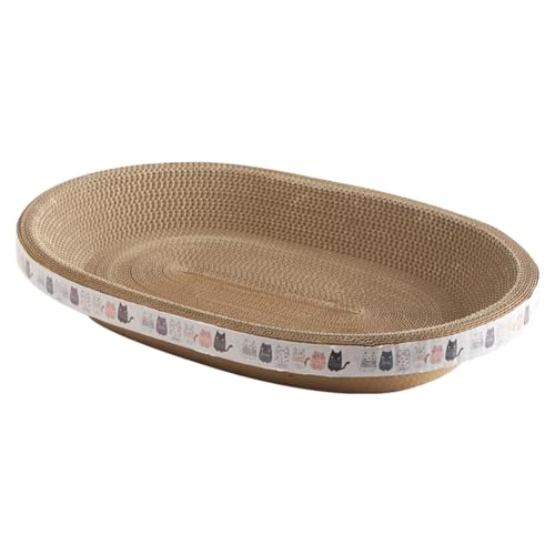 Kratzbretter Katze, Ovales Katzenkratzbretter Schüssel Nest, Corrugated Lounge Kratzpappe Für Katzen Bett, Katzen Kratzmöbel Für Couch&Teppiche&Sofas Kratzbretter Katze, Ovales Katzenkratzbretter Schüssel Nest, Corrugated Lounge Kratzpappe Für Katzen Bett, Katzen Kratzmöbel Für Couch&Teppiche&Sofas von Fukamou