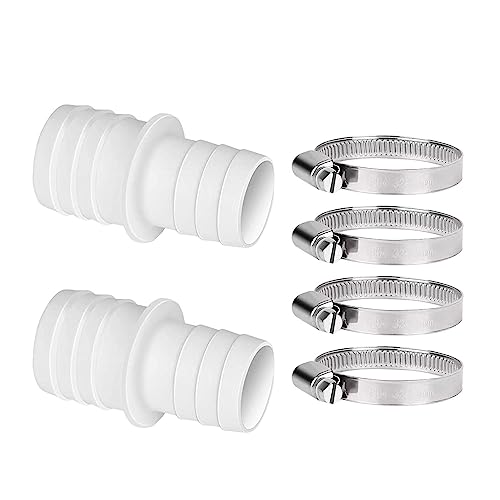 Schlauchverbinder Für Poolschlauch 32mm Auf 38mm Ø Set Mit Schlauchschellen, Adapter Für Pool, Schlauchadapter Für Pumpen, Poolzubehörteile. von Fukamou