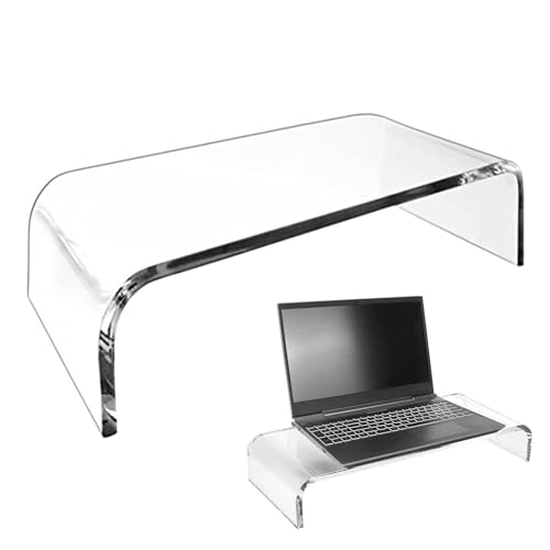 Schreibtisch-Monitorständer, Transparenter Acryl-Computermonitorhalter Laptopständer, Desktop-Tisch-Organizer Mit Bildschirmunterstützung Für Zuhause, Büros, Arbeitszimmer, Schlafsaal von Fukamou