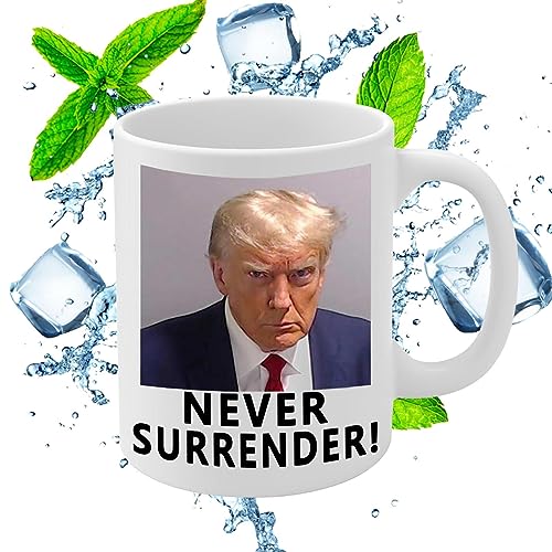 Trump Mug Shot Kaffeetasse, Trump Mugshot Kaffeetasse, 350ml Kaffeetasse Für Camping, Picknick, Zuhause Und Reisen von Fukamou