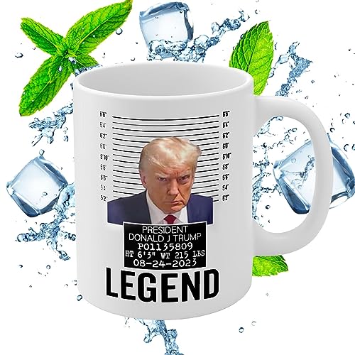 Trump Mug Shot Kaffeetasse, Trump Mugshot Kaffeetasse, 350ml Kaffeetasse Für Camping, Picknick, Zuhause Und Reisen von Fukamou