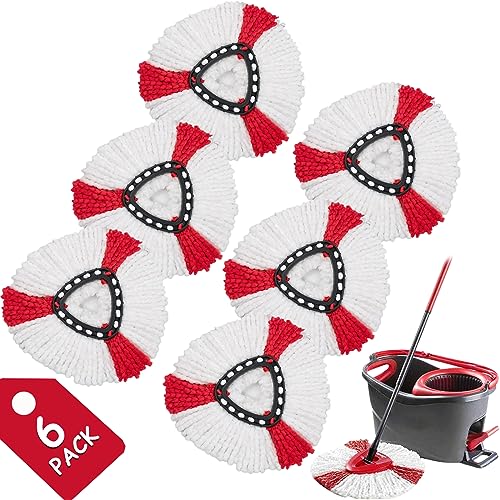 6 Stück Wischmopp Ersatzköpfe Kompatibel mit Vileda Wischmopp,Ersatzkopf für Vileda Turbo 2-in-1 Mop, Moppköpfe für Bodenwischer Ersatzbezug,EasyWring&Clean Mopp,für alle Böden 6 Stück Wischmopp Ersatzköpfe Kompatibel mit Vileda Wischmopp,Ersatzkopf für Vileda Turbo 2-in-1 Mop, Moppköpfe für Bodenwischer Ersatzbezug,EasyWring&Clean Mopp,für alle Böden von Fukmory