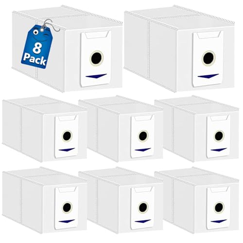 8 Stück Staubbeutel kompatibel mit Ecovacs Deebot T30 Omni / T30 Pro Omni Saugroboter,3L Großer Kapazität Staubsaugerbeutel Beutel Ersatzteil Zubehör für Ecovacs Automatische Absaugstation von Fukmory