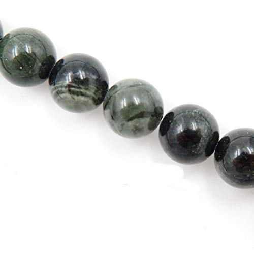 Fukugems Naturstein perlen für schmuckherstellung, verkauft pro Bag 5 Stränge Innen, Green Sandalwood Fosill 8mm von Fukugems