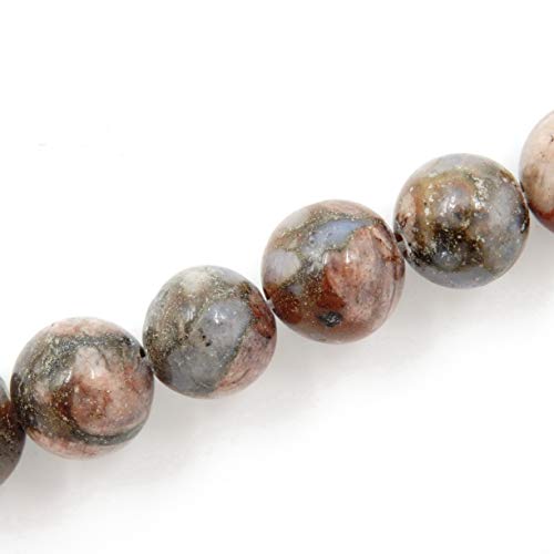 Fukugems Naturstein perlen für schmuckherstellung, verkauft pro Bag 5 Stränge Innen, Grey Opal 10mm von Fukugems