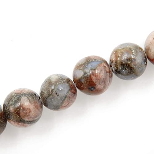 Fukugems Naturstein perlen für schmuckherstellung, verkauft pro Bag 5 Stränge Innen, Grey Opal 8mm von Fukugems