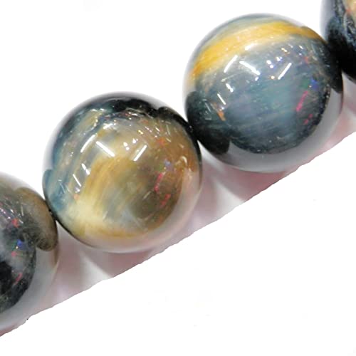 Fukugems Naturstein perlen für schmuckherstellung, verkauft pro Bag 5 Stränge Innen, Grey Tiger Eyes Stone 4mm von Fukugems