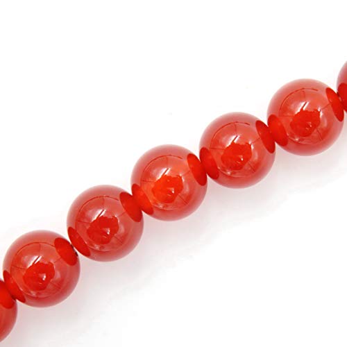 Fukugems Naturstein perlen für schmuckherstellung, verkauft pro Bag 5 Stränge Innen, Red Carnelian Treated 10mm von Fukugems