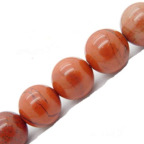 Fukugems Naturstein perlen für schmuckherstellung, verkauft pro Bag 5 Stränge Innen, Red Jasper A 8mm von Fukugems