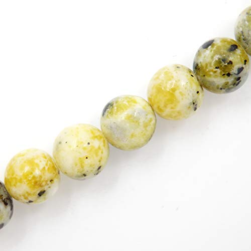 Fukugems Naturstein perlen für schmuckherstellung, verkauft pro Bag 5 Stränge Innen, Yellow Turquoise 6mm von Fukugems