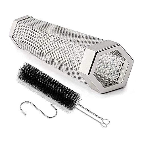 Fuleewoo 12" BBQ Smoker Filter Tube, Billowing Smoke Stainless Steel Wood Pellet Grill Pipe Outdoor Cooking for Any Grill or Smoker Hot or Cold Smoking with Clean BrushF von Fuleewoo