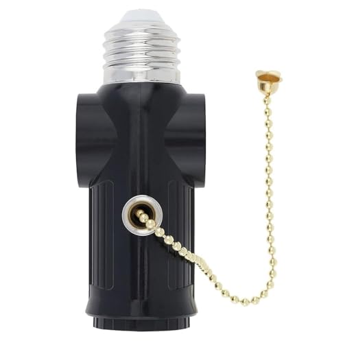 Adapter für Glühbirne, Ausgangsadapter für Glühbirne, E26-Ausgangsadapter, 2-poliger -Steckdosenadapter mit Zugkette für Garage, , von Fulenyi