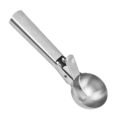 Eislöffel aus Edelstahl, Eislöffel aus Metall mit Auslöser, robuster Eiskegellöffel, großer Kekslöffel, multifunktionaler Löffel Eislöffel aus Edelstahl, Eislöffel aus Metall mit Auslöser, robuster Eiskegellöffel, großer Kekslöffel, multifunktionaler Löffel von Fulenyi