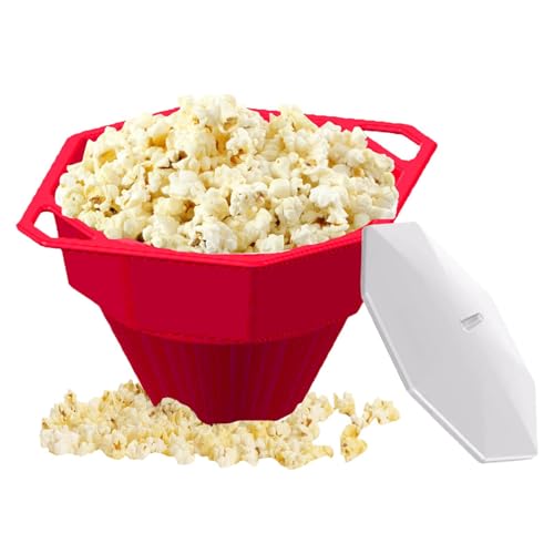 Faltbare Popcornschale für Mikrowelle, mit Griffen, wiederverwendbar, aus Silikon, faltbar, für die Mikrowelle, Popcornschale von Fulenyi