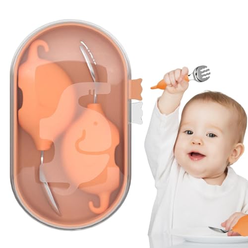 Fulenyi Besteck-Set für Kinder, Löffel und Gabeln, Besteck-Set für Kleinkinder, sicheres Edelstahl-Besteck-Set für Kleinkinder | Löffelgabel-Set Fulenyi Besteck-Set für Kinder, Löffel und Gabeln, Besteck-Set für Kleinkinder, sicheres Edelstahl-Besteck-Set für Kleinkinder | Löffelgabel-Set von Fulenyi