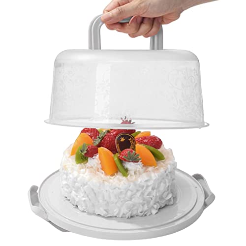 Fulenyi Cupcake-Halter, Tragbarer Kuchenträger mit 7 Fächern, Kuchenbehälterhalter mit Deckel und Griff, Kuchenbehälter mit Kuppelabdeckung für Kuchenhalter von Fulenyi