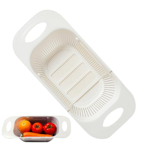 Fulenyi Einziehbarer Abflusskorb, Teleskop-Sieb für Spüle, Küchensieb, zusammenklappbar, ausziehbares Sieb über der Spüle, ergonomisches Sieb für Obst und Gemüse, Fulenyi Einziehbarer Abflusskorb, Teleskop-Sieb für Spüle, Küchensieb, zusammenklappbar, ausziehbares Sieb über der Spüle, ergonomisches Sieb für Obst und Gemüse, von Fulenyi