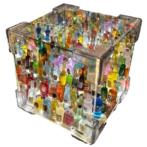 Fulenyi Würfel-Spiegellampe - Bar-Getränkeflaschen, 2-in-1-Spiegel- und Tischdekoration, dekorative Würfel-Spiegellampe für Schlafzimmer und Unterhaltungsbereiche Fulenyi Würfel-Spiegellampe - Bar-Getränkeflaschen, 2-in-1-Spiegel- und Tischdekoration, dekorative Würfel-Spiegellampe für Schlafzimmer und Unterhaltungsbereiche von Fulenyi