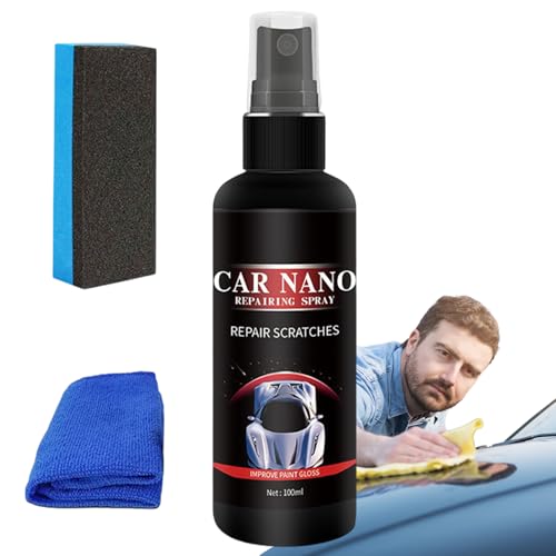 Fulenyi Nano-Auto-Kratzer-Reparaturspray, Nano-Sprühbeschichtung für Autos,Schnelles und wirksames Autobeschichtungsmittel - Anti-Kratz-Keramikbeschichtung, Auto-Reinigungsspray für Boote, Wohnmobile von Fulenyi