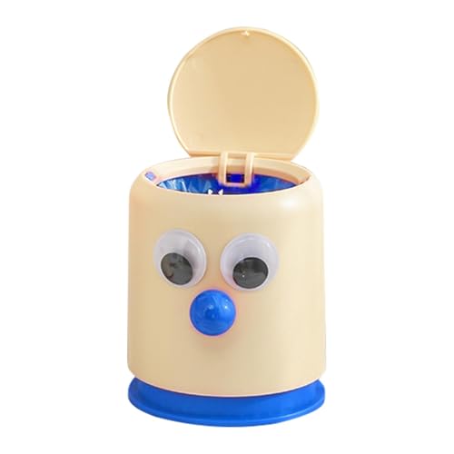 Niedlicher Schreibtisch-Mülleimer, Schreibtischmülleimer | Niedlicher Badezimmer-Mülleimer mit großen Augen – Schreibtisch-Mülleimer mit Druckdeckel, klein Niedlicher Schreibtisch-Mülleimer, Schreibtischmülleimer | Niedlicher Badezimmer-Mülleimer mit großen Augen – Schreibtisch-Mülleimer mit Druckdeckel, klein von Fulenyi