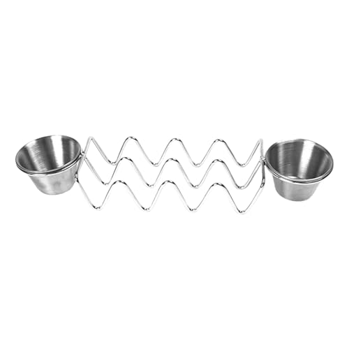 Fulenyi Queue-Halterungen, Queue-Regal | Das Taco-Halter-Set aus Edelstahl beinhaltet 2 Rührschüsseln | spülmaschinenfeste und rostfreie Metall-Dübelhalterung von Fulenyi