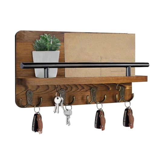 Fulenyi Schlüsselhalter mit Briefhalter, Schlüsselhalter per Post, Wandmontage, dekoratives Regal für den Eingangsbereich aus Holz, Heimorganisation, Schlüsselring für Fulenyi Schlüsselhalter mit Briefhalter, Schlüsselhalter per Post, Wandmontage, dekoratives Regal für den Eingangsbereich aus Holz, Heimorganisation, Schlüsselring für von Fulenyi