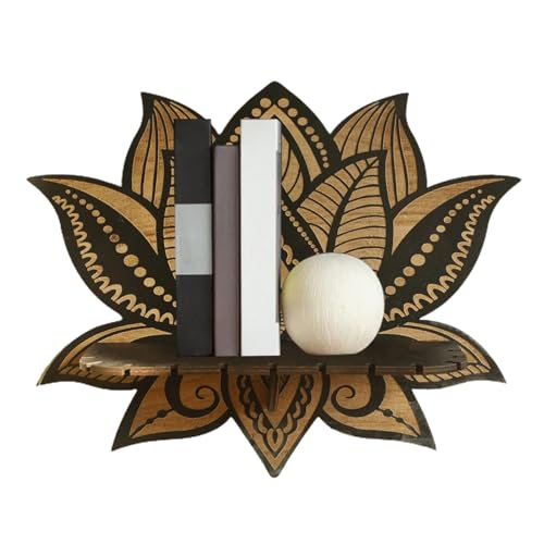Schwebende Regale | Schmuckstein-Organizer mit schwimmenden Blumen | Chic Boho, Aufbewahrungs-Organizer, Sammlerregal von Fulenyi