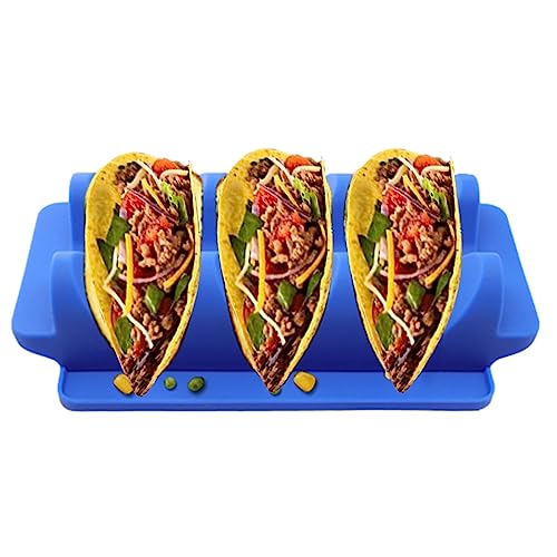 Fulenyi Tacos-Muschelhalter aus Silikon – Taco-Halter für Mikrowelle – Silikon Halterung für Taco-Mikrowelle, Portionshalterung von Taco, in W-Form, essbar von Fulenyi