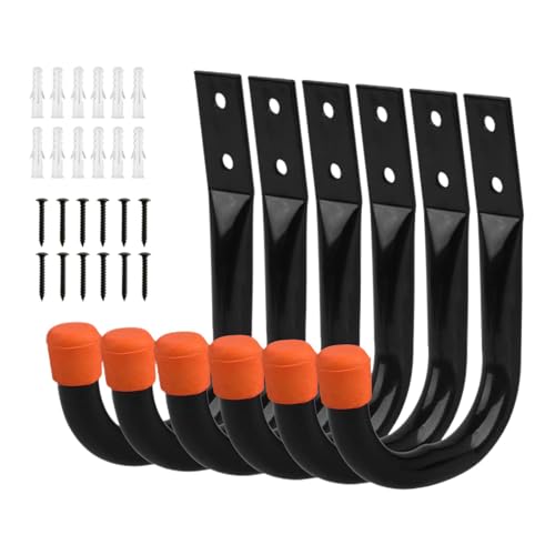 Treppenaufhänger, Garagenaufbewahrungshaken, 6 Stück/Set Fahrradhaken, robuste J-Haken, Wandhaken für Garage, Fahrradhaken für Treppenaufhänger, Garagenaufbewahrungshaken, 6 Stück/Set Fahrradhaken, robuste J-Haken, Wandhaken für Garage, Fahrradhaken für von Fulenyi