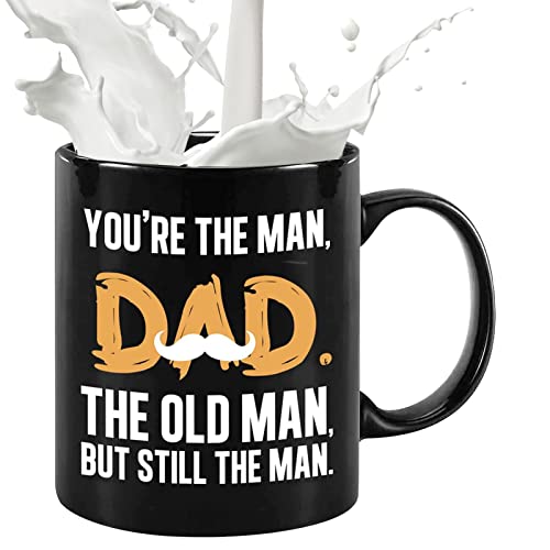Fulenyi Vater Kaffeetasse von Tochter,Keramik Papa Bart Tasse - 350 ml Papa-Kaffeetasse „You're The Man“, Papa-Kaffeetasse, Geschenk zum Vatertag von Fulenyi