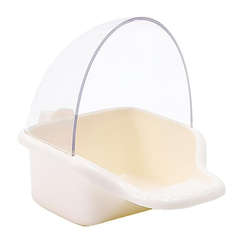 Fulenyi Vogel Badewanne, hängende Badewanne Vogelkäfigzubehör,Wasserdusche Transparente Box Futterautomaten Halter für kleine Vögel,Kanarienvögel,Wellensittiche,Papagei von Fulenyi