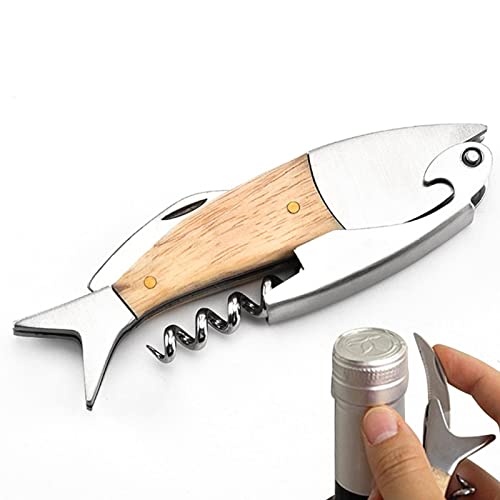 Fulenyi Weinöffner Fisch | Wandmontierter Flaschenöffner - Flaschenöffner Bier Edelstahl Flaschenöffner Fischförmig Soda Getränke Bier Flaschenöffner von Fulenyi
