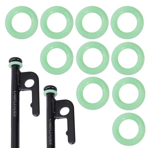 Zeltring, Zeltheringe, 10 im Dunkeln leuchtende Silikonringe, multifunktionaler Erdspieß, Markisenring Zeltring, Zeltheringe, 10 im Dunkeln leuchtende Silikonringe, multifunktionaler Erdspieß, Markisenring von Fulenyi