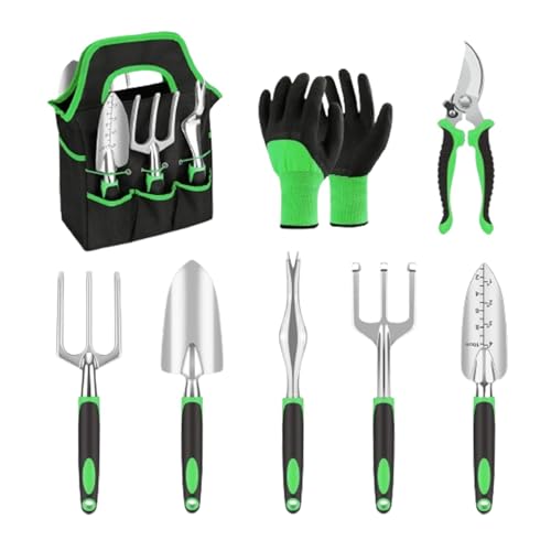 Gartenzubehör im Freien, Gartenwerkzeug-Set, tragbares Gartenzubehör, Handwerkzeuge für den Außenbereich, 18 x Handwerkzeuge mit von Fulenyi