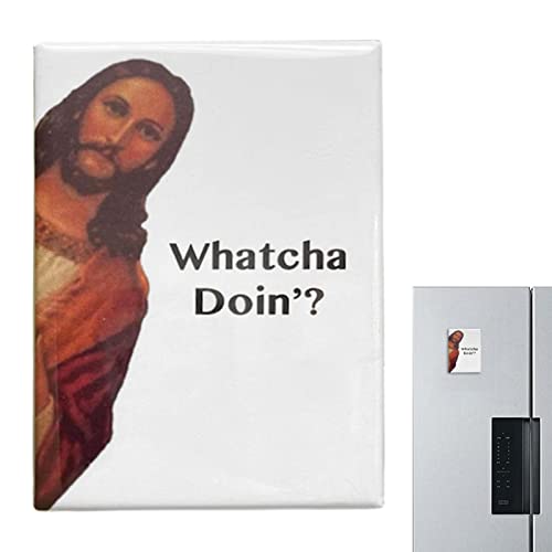 Jesus-Kühlschrankmagnet, Lustiger Jesus-Magnet | Haus-Kühlschrankmagnete | Lustiger Whiteboard-Weihnachts-Jesus-Magnet, Kreative Whatcha Doin Jesus-Magnete, Schließfachzubehör Für von Fulenyi