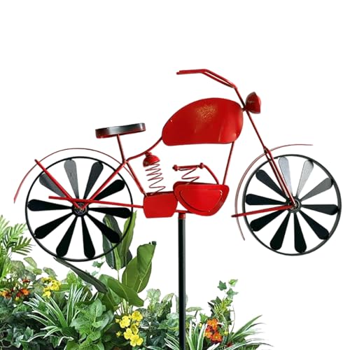 Motorrad-Windspiel aus Metall, Motorrad-Windmühle,Windmühle Motorrad Fahrzeug Skulptur - Metall-Gartendekoration mit Windturbine, handbemalt, Garten-Rasen-Terrassen-Dekoration Motorrad-Windspiel aus Metall, Motorrad-Windmühle,Windmühle Motorrad Fahrzeug Skulptur - Metall-Gartendekoration mit Windturbine, handbemalt, Garten-Rasen-Terrassen-Dekoration von Fulenyi