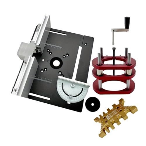 Router-Set aus Metall, Router-Set zum Anheben von Routern, Motherboard-Einsatz, Tischsäge, Router-Set, manuelles Hebe-Set, Grundplatte zum Einsetzen von Sägen von Fulenyi