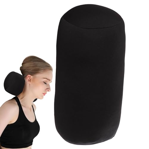 Rundes Halswirbelkissen, Mikroperlen-Kissen, Schlauch, Mikroperlen-Kissen für Nackenstütze, Körperkissen, Zylinder-Sitzsack, Wurfkissen, weiches Rückenkissen, Nackenrolle für Yoga, Bett, Entspannung von Fulenyi
