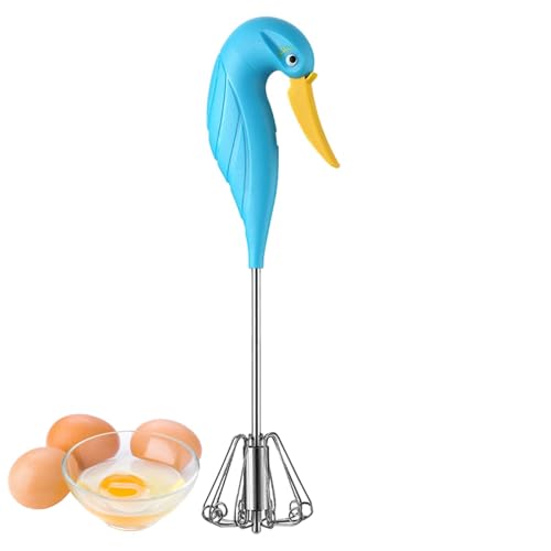 Schneebesen aus Edelstahl, halbautomatischer Schneebesen aus Edelstahl, halbautomatisch, drehbarer Pumpenschneebesen, rutschfester Griff für Vögel, multifunktionales Handrührgerät für Schneebesen aus Edelstahl, halbautomatischer Schneebesen aus Edelstahl, halbautomatisch, drehbarer Pumpenschneebesen, rutschfester Griff für Vögel, multifunktionales Handrührgerät für von Fulenyi