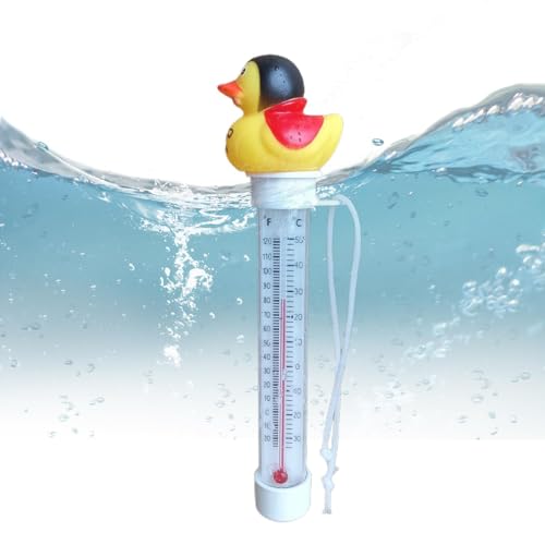 Schwimmende Pool-Thermometer, leicht zu lesen, schwimmende Pool-Thermometer, Fischthermometer, Eisbad-Thermometer, schwimmende Thermometer für Eisbad, Seil von Fulenyi