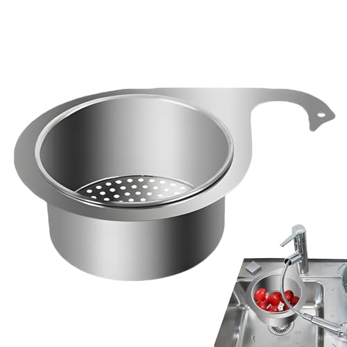 Siebkorb Aus Edelstahl In Schwanenform Für Die Spüle Swan Sink Strainer Basket Wasserhahn Hängender Filterkorb Dreieckige Spüle Sieb Korb Küchenspüle Abfluss Korb Multi-Functional Drain Basket von Fulenyi