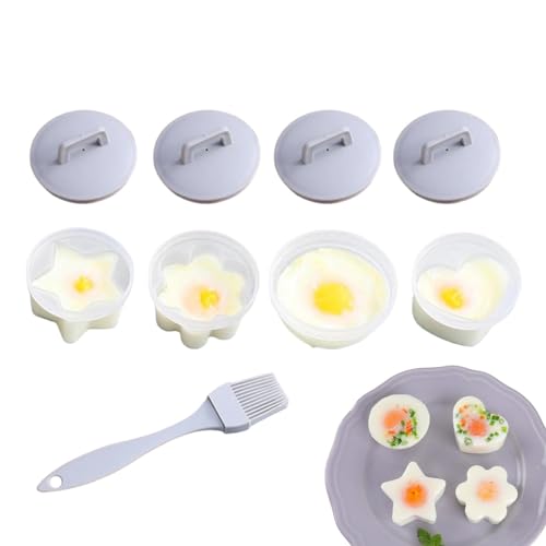 Silikon-Eierkochform | Silikon-Eierkochform | Silikonform für pochierte Eier und Eierbecher zum Kochen von Eiern | Pochierte Eierkocher | Ständer von Fulenyi